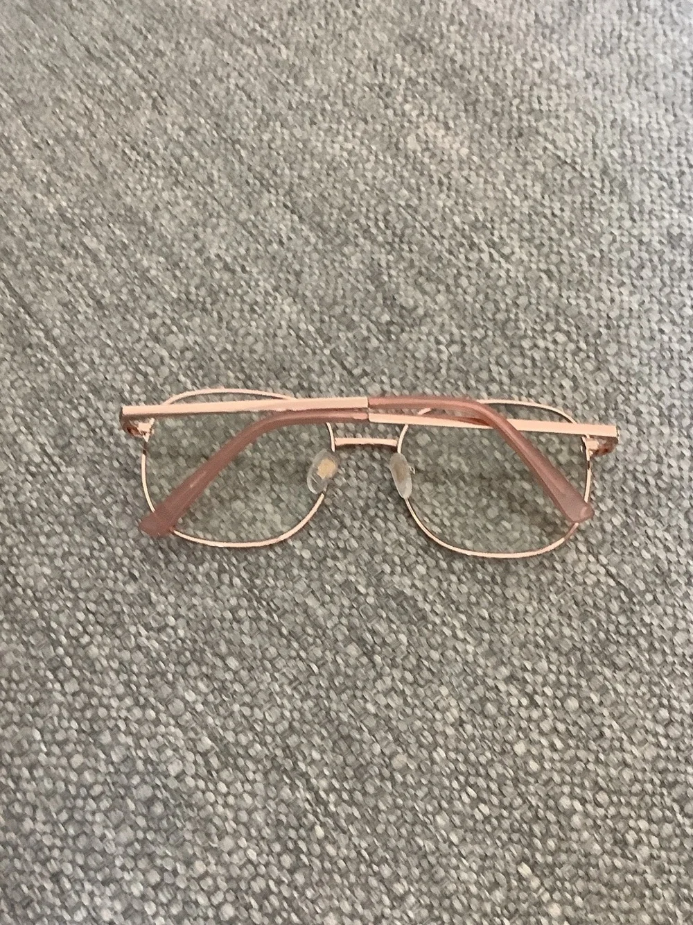 SOJOS Rose Gold Classic Square Blue Light Blocking Glasses